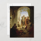 ローマの冬のナポリのバグパイプ選手, 1833 ポストカード (正面/裏面)