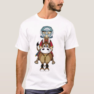 ローマの剣闘士及び馬のティー Tシャツ