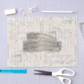 ローマの古代コロシアムのイタリアンな郵便はがきのティッシュ 薄葉紙 (クラフト)