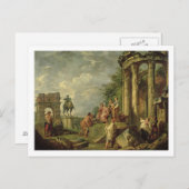 ローマの台なし1743年の中の小作人(キャンバスの油) ポストカード (正面/裏面)