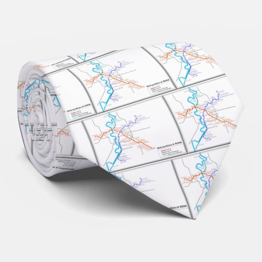 ローマの地下鉄の地図 ネクタイ (ロール)