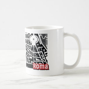 ローマの地図のマグ コーヒーマグカップ