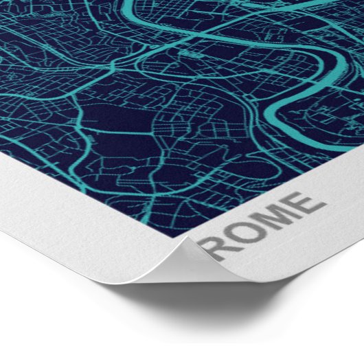 ローマの地図 ポスター (角)