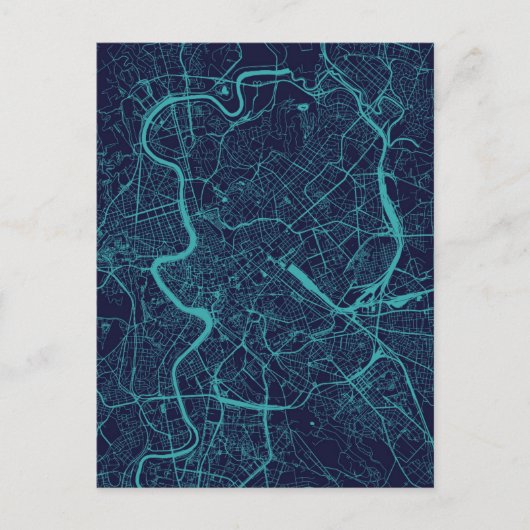 ローマの地図 ポストカード (正面)