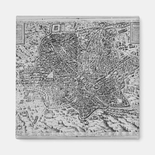 ローマの地図， 1579 マグネット (正面)