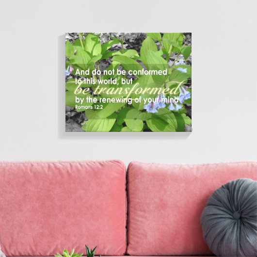 ローマの変容12:2キリスト教の聖書のフローラ キャンバスプリント (インサイチュ (リビング))