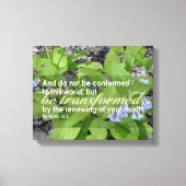 ローマの変容12:2キリスト教の聖書のフローラ キャンバスプリント (正面)