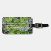 ローマの変容12:2キリスト教の聖書のフローラ ラゲッジタグ (正面横)