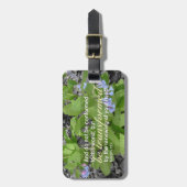 ローマの変容12:2キリスト教の聖書のフローラ ラゲッジタグ (正面縦)