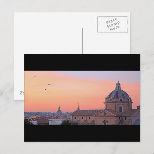 ローマの夕日 ポストカード (正面/裏面)