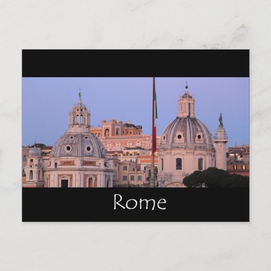 ローマの夕暮れのスカイライン ポストカード (正面)