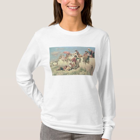 ローマの外の天恵を待っていること Tシャツ (正面)