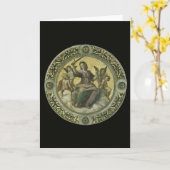 ローマの女神の正義と天使バイラファエル カード (黄色い花)