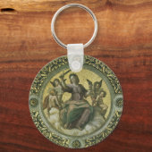 ローマの女神の正義と天使バイラファエル キーホルダー (正面)