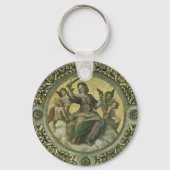 ローマの女神の正義と天使バイラファエル キーホルダー (裏面)