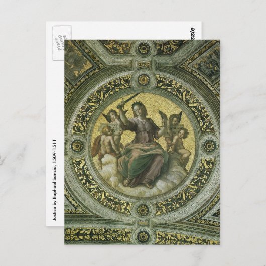 ローマの女神の正義と天使バイラファエル ポストカード (正面/裏面)