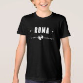 ローマの座標 白い地球儀 トライブレンドＴシャツ (正面)