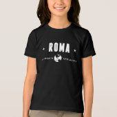 ローマの座標 白い地球儀 トライブレンドＴシャツ (正面)