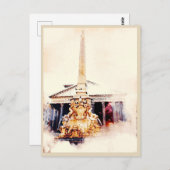 ローマの思い出：パンテオン ポストカード (正面/裏面)