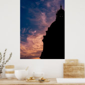 ローマの日没における教会のシルエット ポスター (キッチン)
