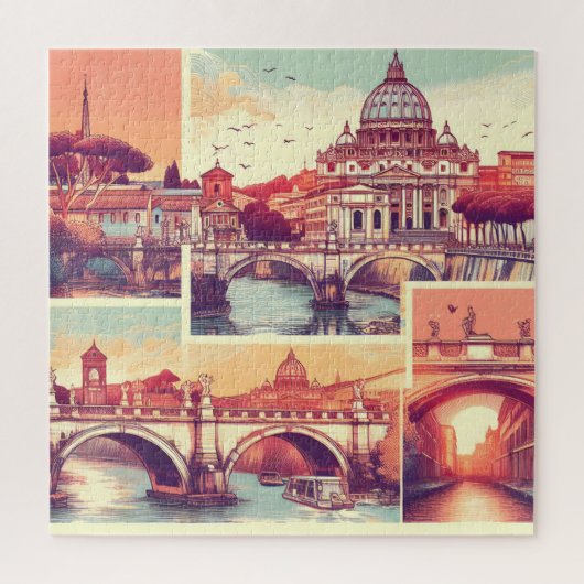 ローマの歴史チャーム:バチカン・シティの視点 ジグソーパズル (縦)