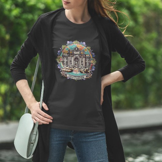 ローマの泉が囁く婦人用ベーシックTシャツ Tシャツ