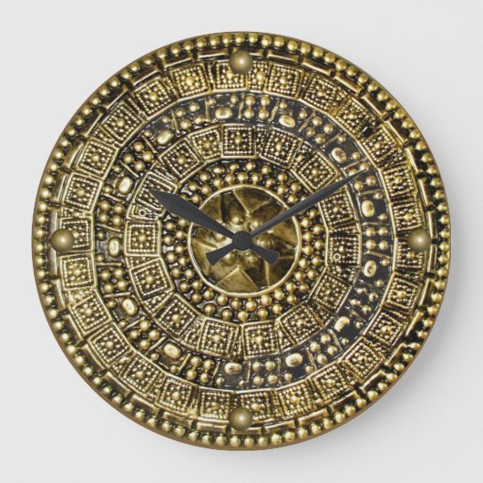 ローマの盾 ラージ壁時計 (正面)
