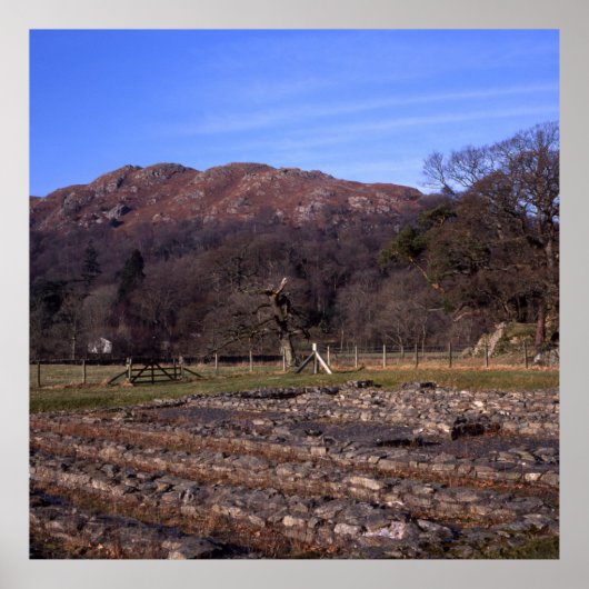 ローマの砦アンブレサイドクンブリア葉書クッション ポスター (正面)