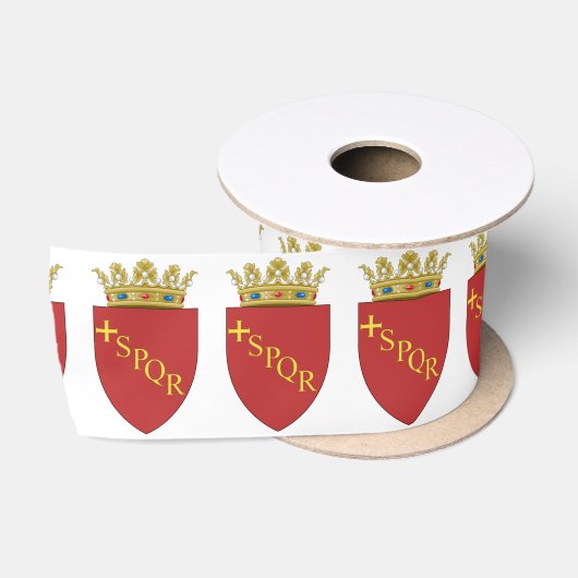 ローマの紋章(SPQR)(イタリア, ローマ) サテンリボン (リール)