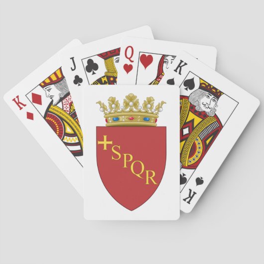 ローマの紋章（SPQR）（イタリア, ローマ） トランプ (裏面)