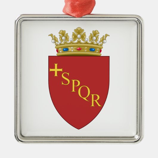 ローマの紋章(SPQR)(イタリア, ローマ) メタルオーナメント (正面)