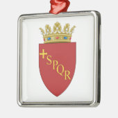 ローマの紋章(SPQR)(イタリア, ローマ) メタルオーナメント (左)