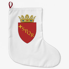ローマの紋章(SPQR)(イタリア, ローマ) ラージクリスマスストッキング
