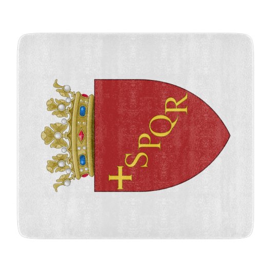 ローマの紋章(SPQR) （ローマ、イタリア） カッティングボード (正面)