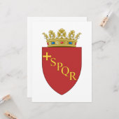 ローマの紋章(SPQR) (ローマ、イタリア) カード (正面/裏面インサイチュ)