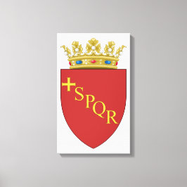 ローマの紋章(SPQR) （ローマ、イタリア） キャンバスプリント