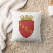 ローマの紋章(SPQR) (ローマ、イタリア) クッション (ブランケット)
