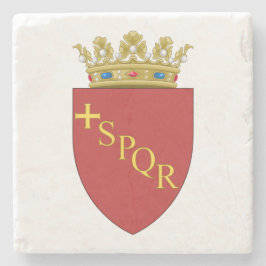 ローマの紋章(SPQR) (ローマ、イタリア) ストーンコースター