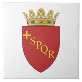 ローマの紋章(SPQR) (ローマ、イタリア) タイル