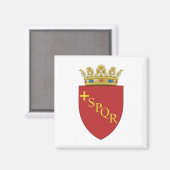 ローマの紋章(SPQR) （ローマ、イタリア） マグネット (正面/裏面)