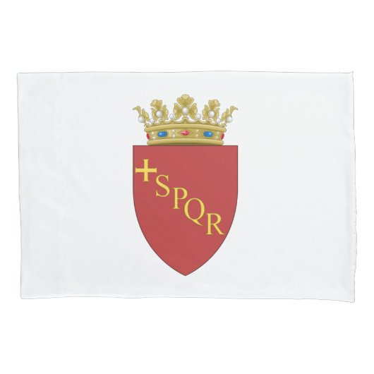 ローマの紋章(SPQR) （ローマ、イタリア） 枕カバー (正面左)