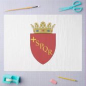 ローマの紋章(SPQR) （ローマ、イタリア） 薄葉紙 (クラフト)
