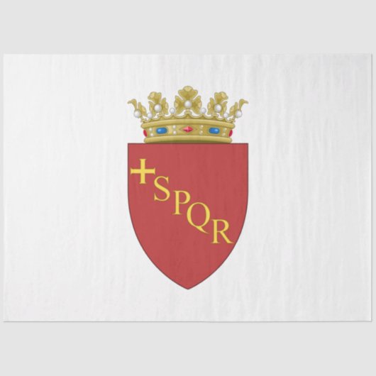 ローマの紋章(SPQR) （ローマ、イタリア） 薄葉紙 (正面)
