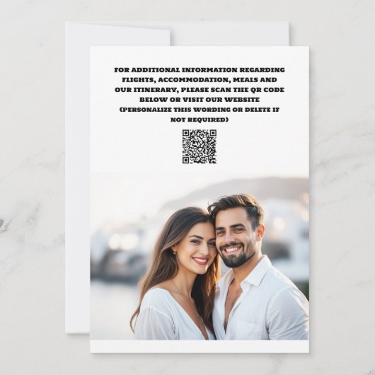 ローマの結婚式は、日付の水モダン色シックを保存 セーブザデート (裏面)