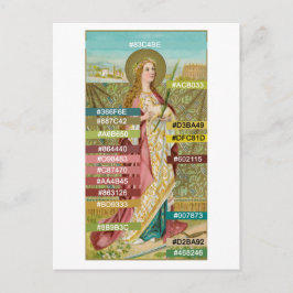 ローマの聖アグネスのカラーパレット(BC 01)ポストカ ポストカード