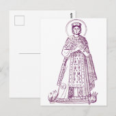 ローマの聖アグネス ギリシャのモザイク ポストカード (正面/裏面)