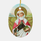 ローマの聖アグネス（紀元前01年） セラミックオーナメント (正面)