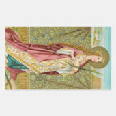 ローマの聖アグネス（BC 01） 長方形シール (正面)