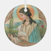 ローマの聖アグネス(BK 006) ガラスオーナメント (正面)