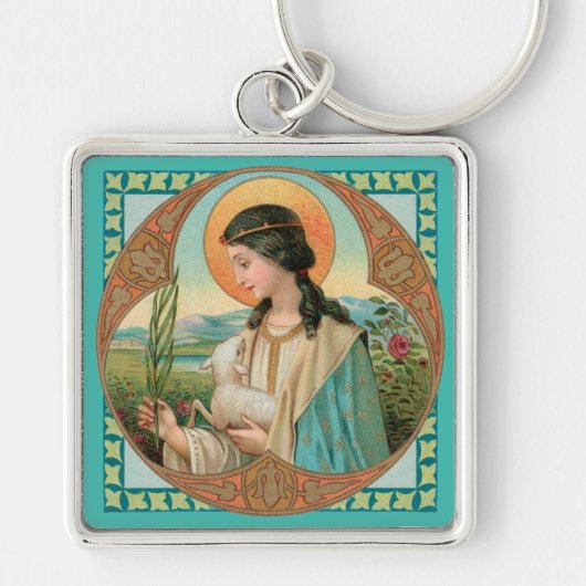 ローマの聖アグネス(BK 006) キーホルダー (正面)